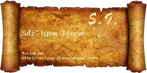 Sólyom Ilona névjegykártya
