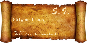 Sólyom Ilona névjegykártya